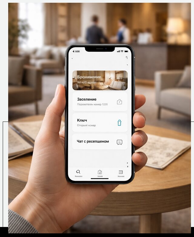 Мобильное приложение для гостей отеля в Кисловодске, управление сервисом
